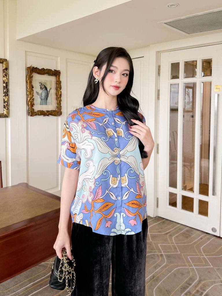 Áo Myra Phật thủ hương duyên màu xanh pastel