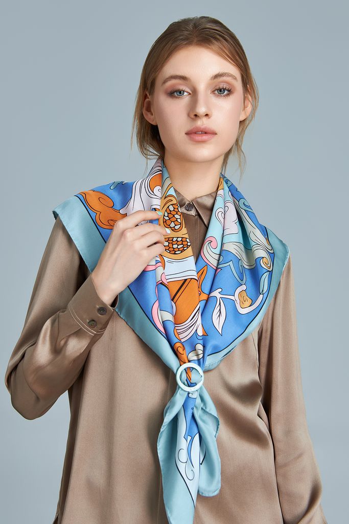 Khăn phật thủ hương duyên xanh size 90 x90