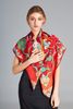 The Phoenix Silk Scarf / Fire Red / size 100x100