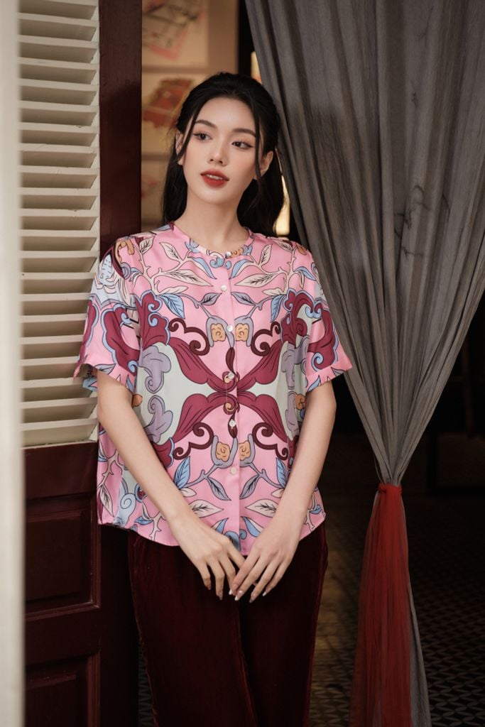 Áo Myra Phật thủ hương duyên màu hồng tím