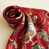 The Phoenix Silk Scarf / Fire Red / size 65x65