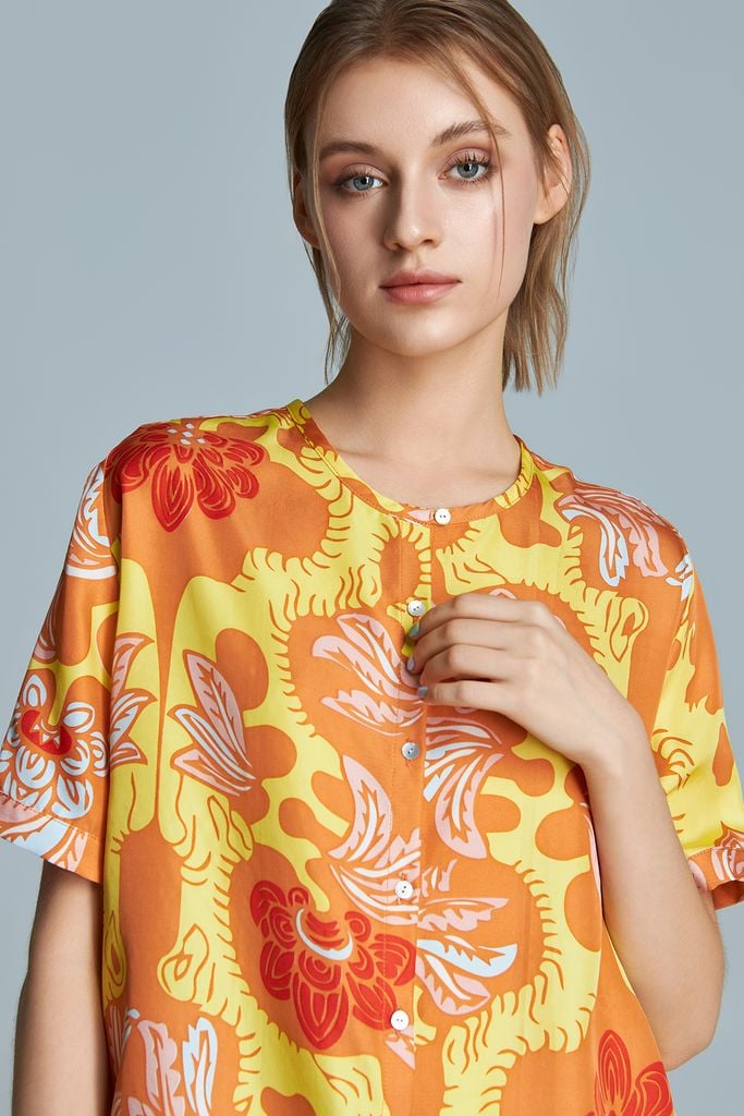 Áo Myra Vườn Thanh Xuân màu cam vàng