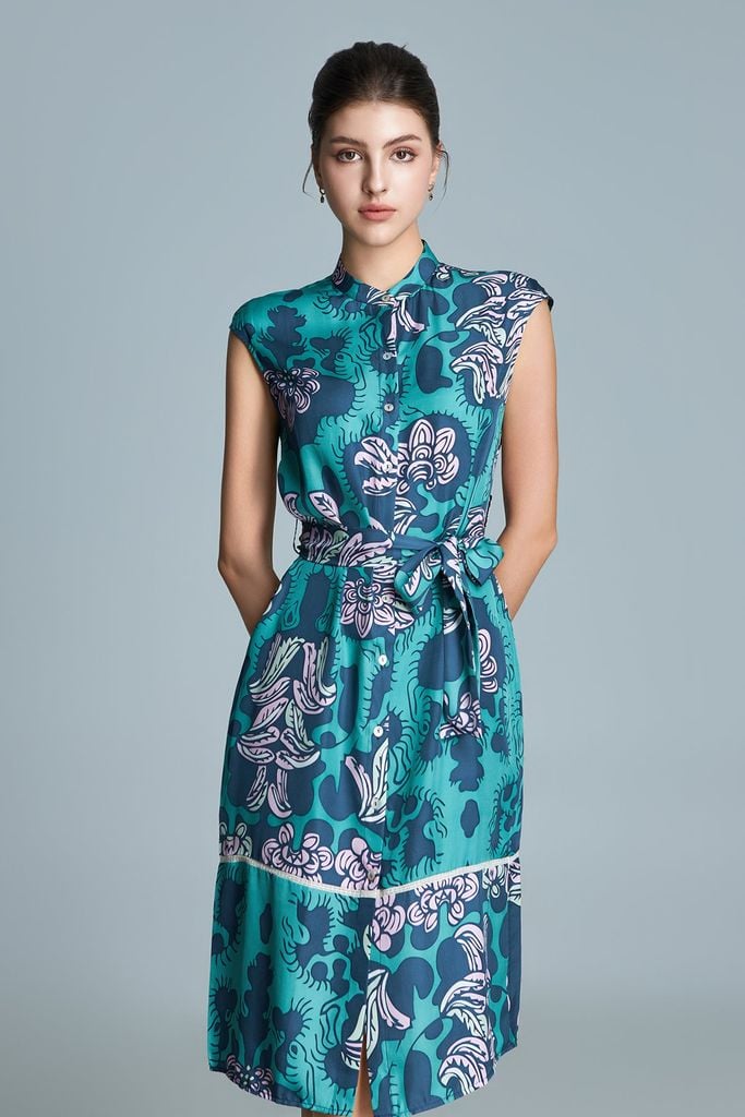 The Garden of Youth - Rosalyne Dress / green - light pink