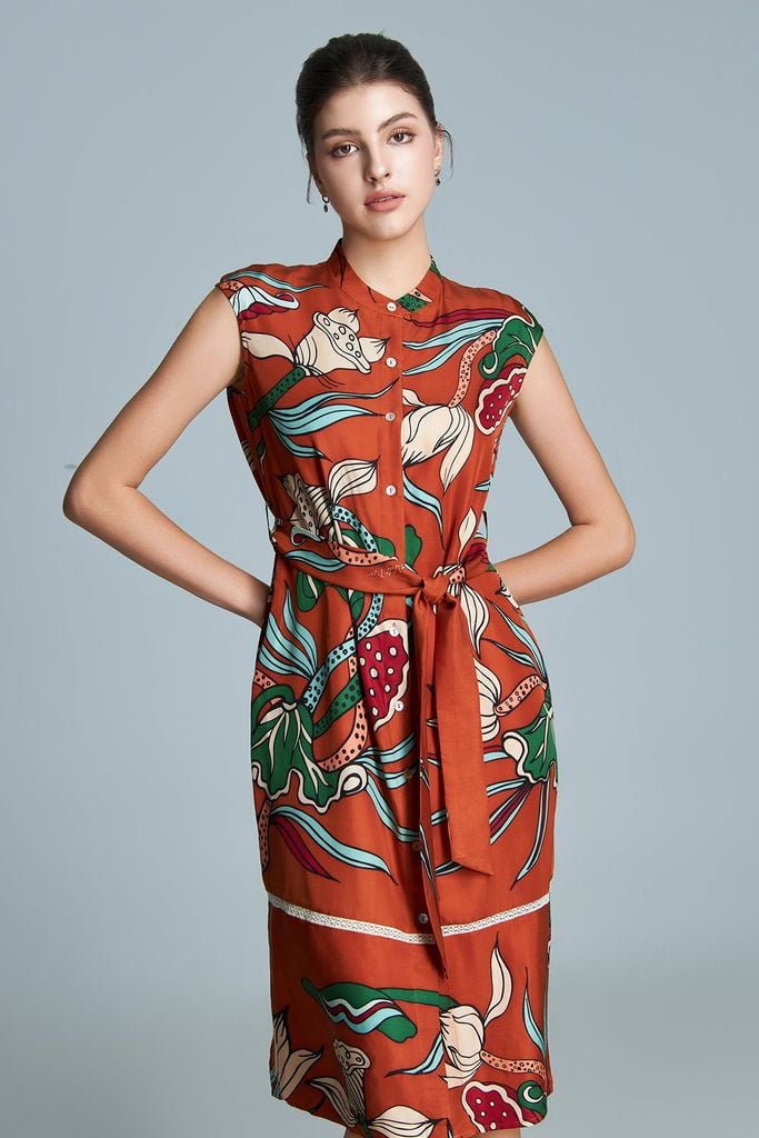 The Lotus Dance - Rosalyne Dress / Brown
