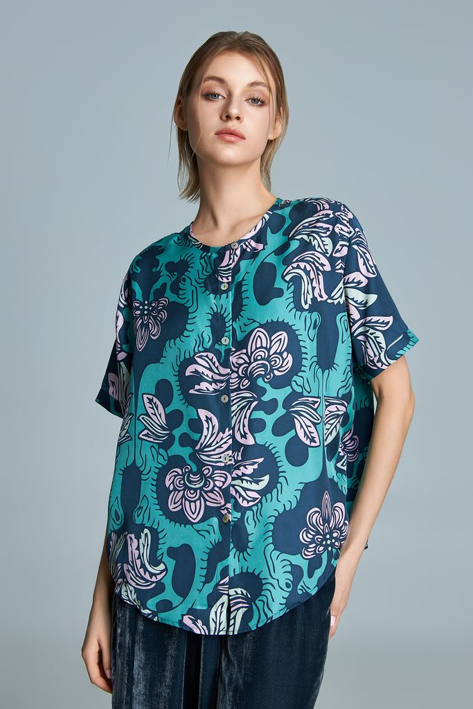 Áo Myra Vườn Thanh Xuân màu xanh hồng