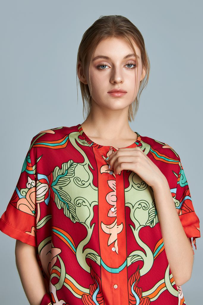 Áo Myra Phượng Điểu màu đỏ