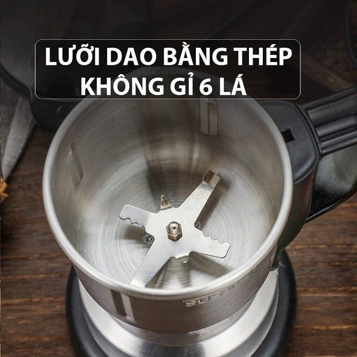 Máy xay hạt, xay ngũ cóc Food Grinder 6 lưỡi tiện lợi