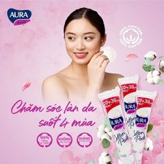 Bông Tẩy Trang Aura Beauty 150 Miếng Giá Chỉ 25K