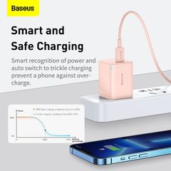 Củ sạc Baseus Super Si chính hãng dành cho iP và Android, hỗ trợ sạc nhanh 20W