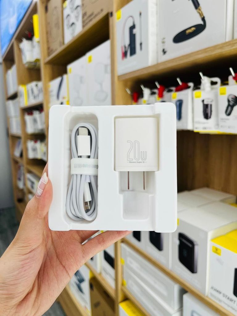 Bộ sạc nhanh Baseus Super Si Quick Charger chính hãng cho iPhone 11, 11 Pro, 11 Pro Max, iPhone 12, 12 Mini, 12 Pro, 12 Pro Max, công suất 20W