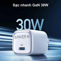 Cốc sạc nhanh - Củ sạc nhanh Anker Zolo công suất 30W 1 cổng USB-C - A2698