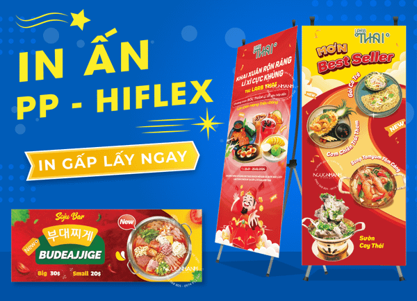 In bạt hiflex giá rẻ 30 nghìn/m2, in nhanh trong 2 giờ