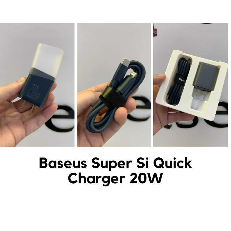 Bộ sạc nhanh Baseus Super Si Quick Charger chính hãng cho iPhone 11, 11 Pro, 11 Pro Max, iPhone 12, 12 Mini, 12 Pro, 12 Pro Max, công suất 20W