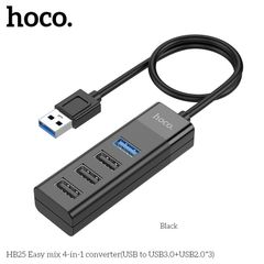 Bộ Chia Cổng USB chính hãng, Hub chuyển Hoco HB25 USB sang 4 cổng USB ( 1 USB 3.0 / 3 USB 2.0 )