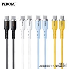 Cáp sạc điện thoại 100W WEKOME WDC-11, Type-C to Type-C, chất liệu slicon siêu bền, dùng được cho iP 15