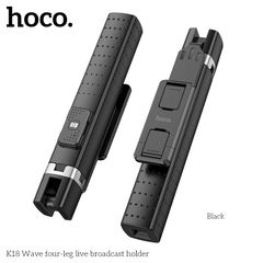 Giá đỡ livestream tích hợp tripod cho điện thoại 4 chân K18 Wave, kết nối Bluetooth 4.0