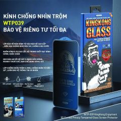Kính cường lực KingKong chóng nhìn trộm full màn hình cho iPhone 15/15 Plus, 15 Pro, Promax