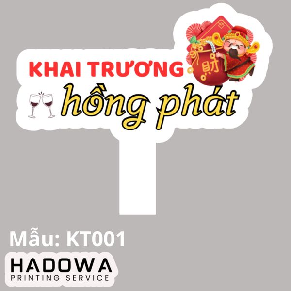 Hashtag cầm tay khai trương mẫu KT001