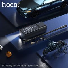 Máy bơm lốp xe, máy bơm không khí thông minh cầm tay Hoco ZP7 Maddy (5000mAh)