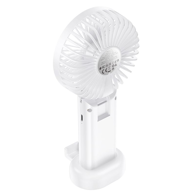 Quạt cầm tay mini Hoco F15, có sạc pin tích điện, gấp gọn
