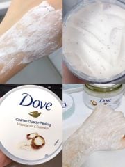 Kem Tẩy Tế Bào Chết Body Dove Creme Dusch Peeling Macadamia & Reismilch – 225ml