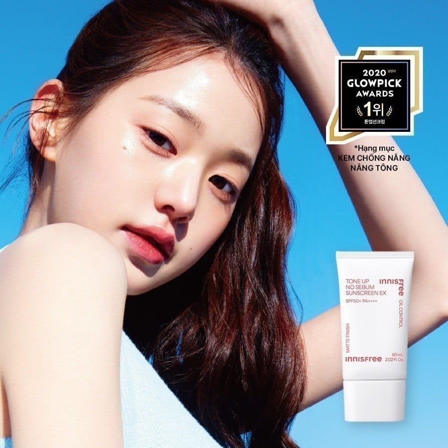 Kem chống nắng INNISFREE nâng tông kiềm dầu Tone Up No Sebum EX SPF 50+ PA++++ 60 mL