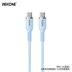 Cáp sạc điện thoại 100W WEKOME WDC-11, Type-C to Type-C, chất liệu slicon siêu bền, dùng được cho iP 15