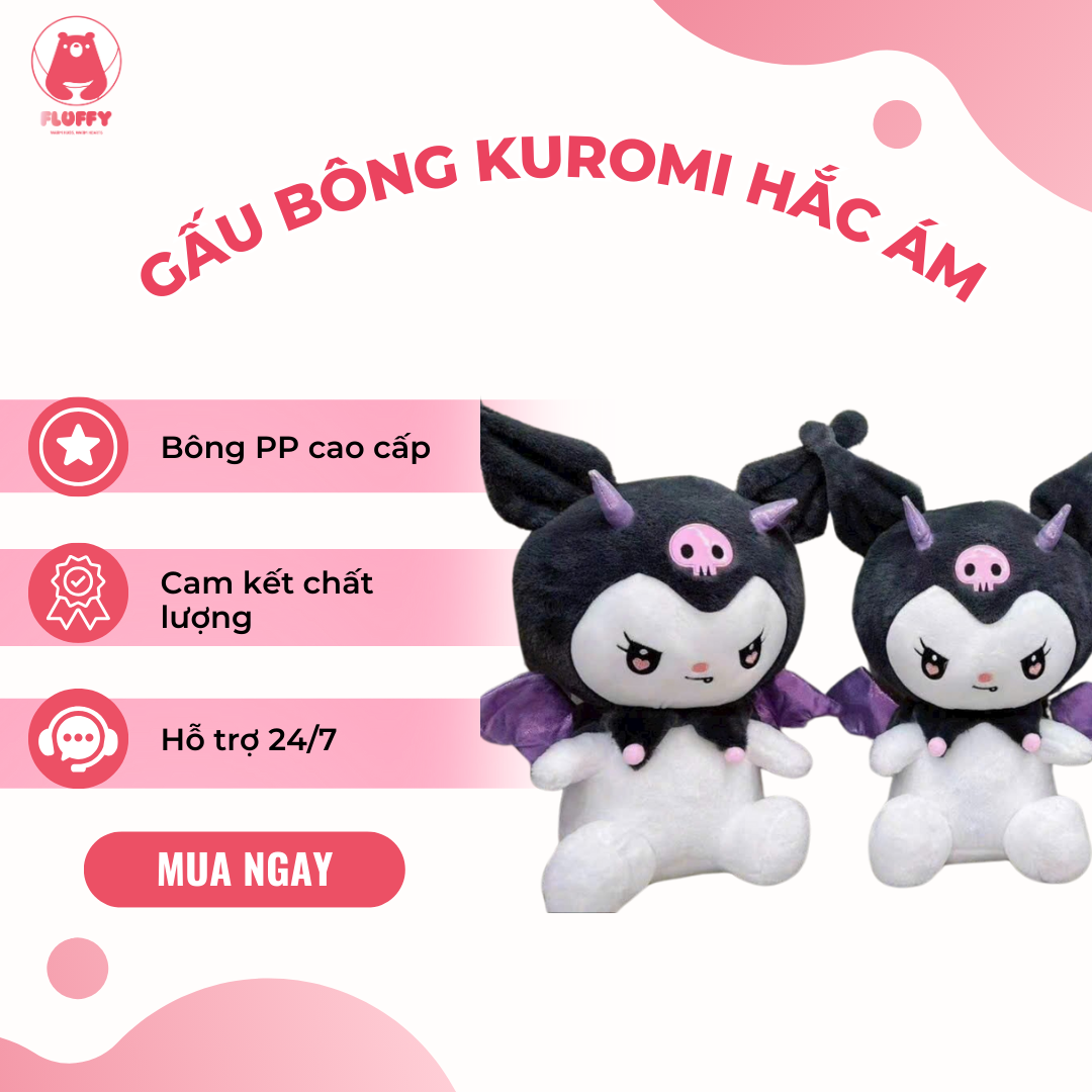  Gấu bông Kuromi hắc ám 