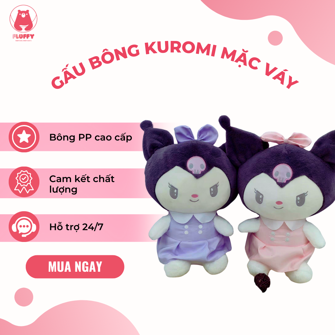  Gấu bông Kuromi hắc hóa 