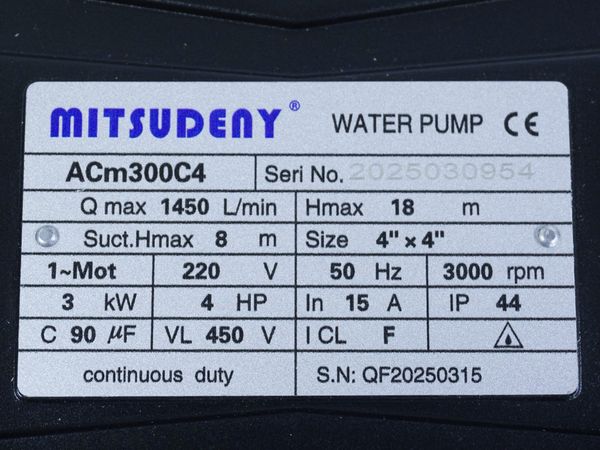 MÁY BƠM LƯU LƯỢNG MITSUDENY ACm300C4 - 4HP
