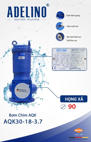 MÁY BƠM CHÌM ADELINO AQK-30-18-3.7 - 5HP