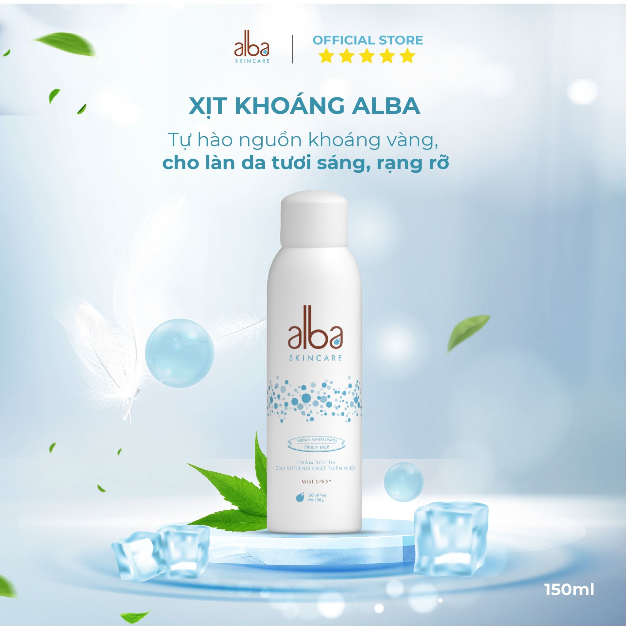  [QUÀ TẶNG KHÔNG BÁN] Xịt khoáng Alba Skin Care chống lão hóa dưỡng ẩm - 50ml 
