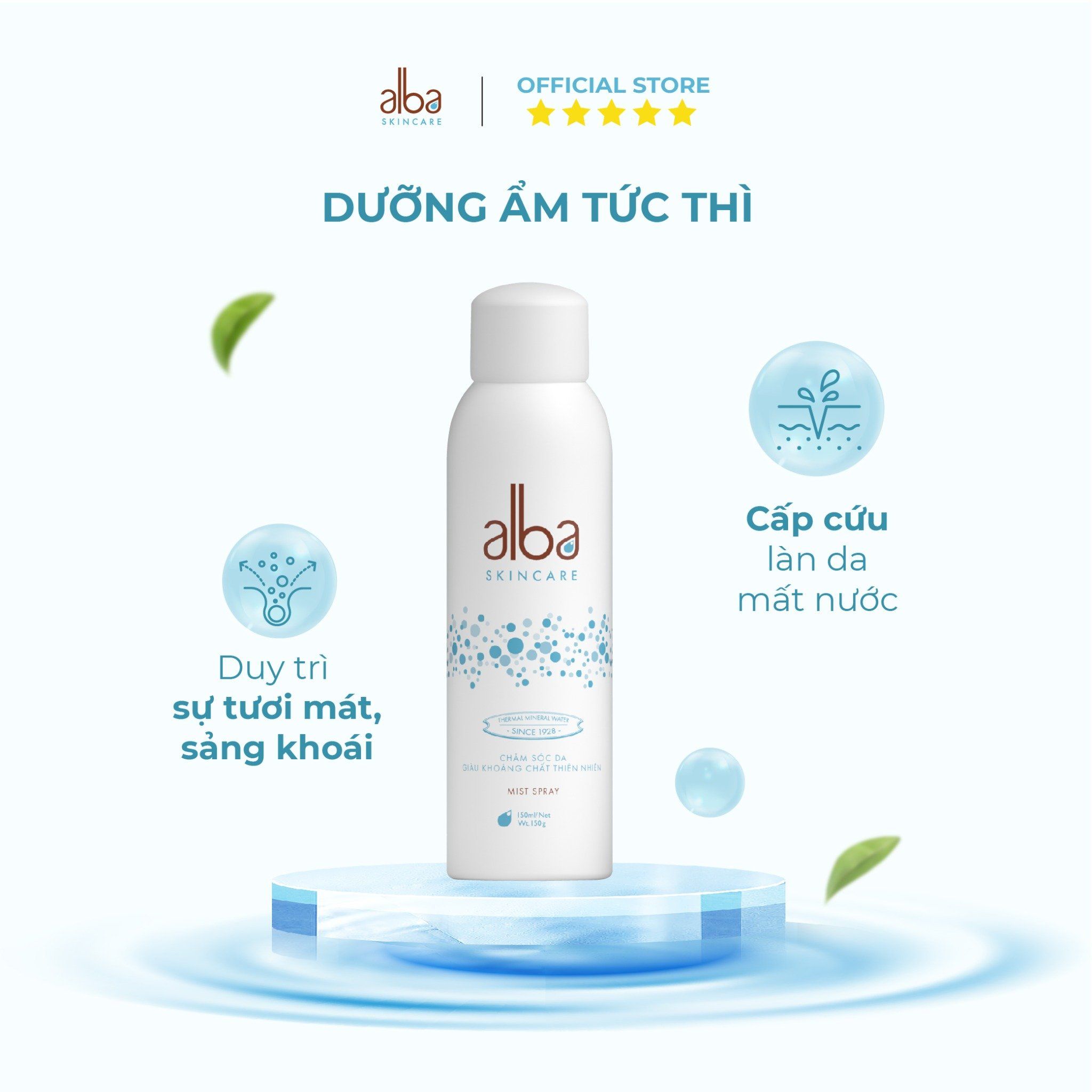  [QUÀ TẶNG KHÔNG BÁN] Xịt khoáng Alba Skin Care chống lão hóa dưỡng ẩm - 50ml 