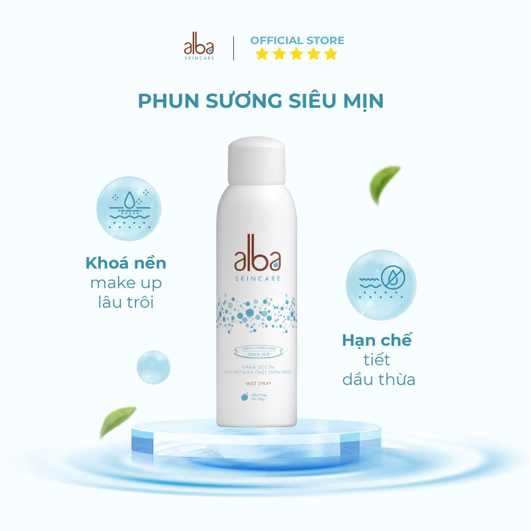  [QUÀ TẶNG KHÔNG BÁN] Xịt khoáng Alba Skin Care chống lão hóa dưỡng ẩm - 50ml 