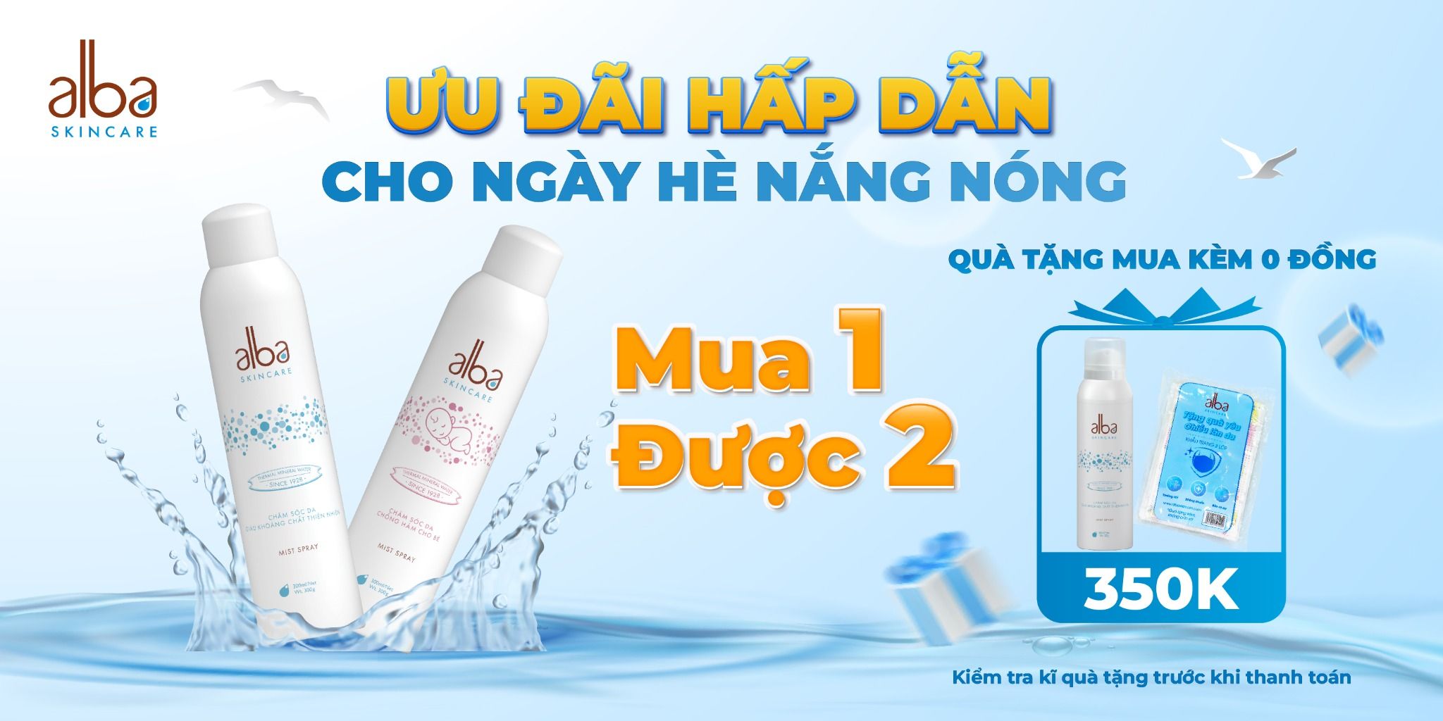  [QUÀ TẶNG KHÔNG BÁN] Tặng kèm 10 chiếc khẩu trang Alba 