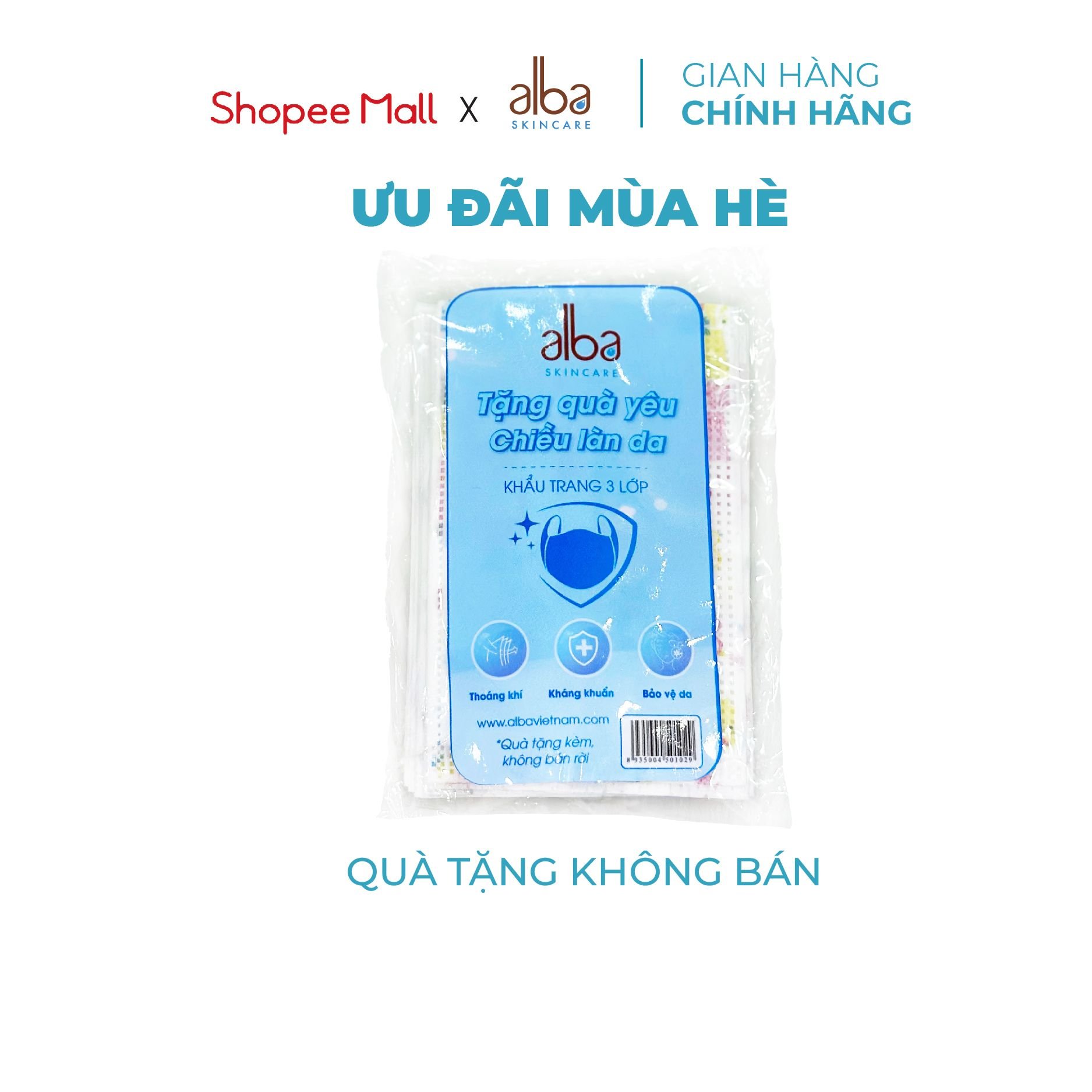  [QUÀ TẶNG KHÔNG BÁN] Tặng kèm 10 chiếc khẩu trang Alba 