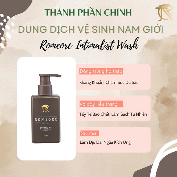 Dung Dịch Vệ Sinh Nam Giới Romeorc Classic Intimalist Wash