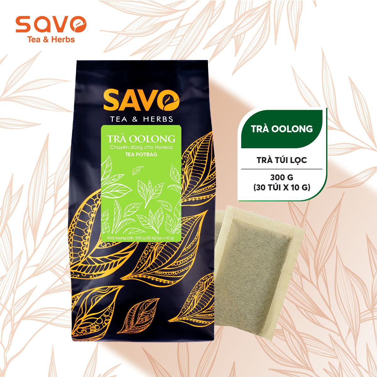  SAVO Trà Oolong Rang (30 Túi Lọc x 10G) 
