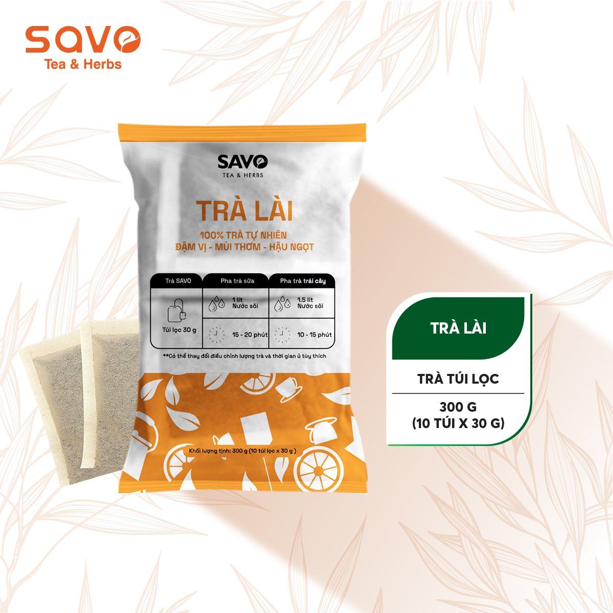  SAVO Trà Lài Zumbo (10 Túi Lọc x 30G) 
