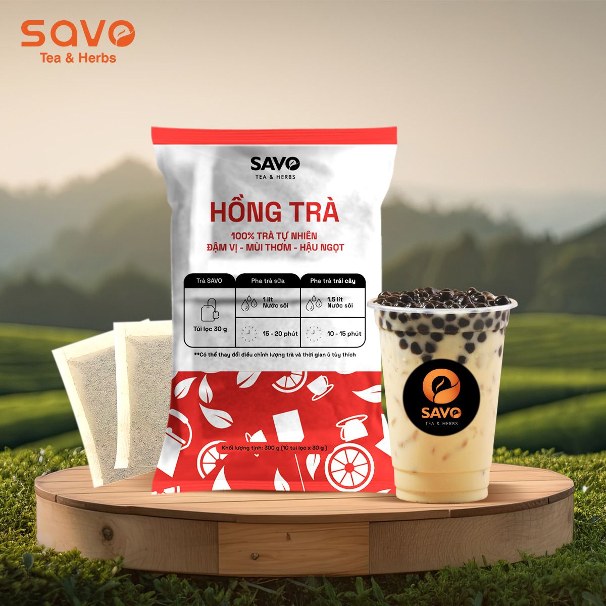  SAVO Hồng Trà Zumbo (10 Túi Lọc x 30G) 