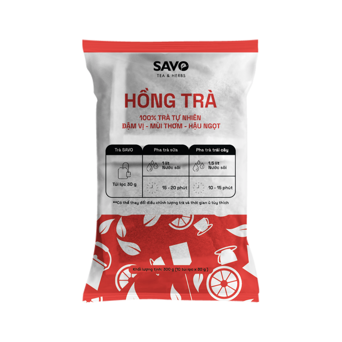  SAVO Zumbo Tea Bag - Hồng Trà túi lọc 30g (10 túi lọc x 30g) 