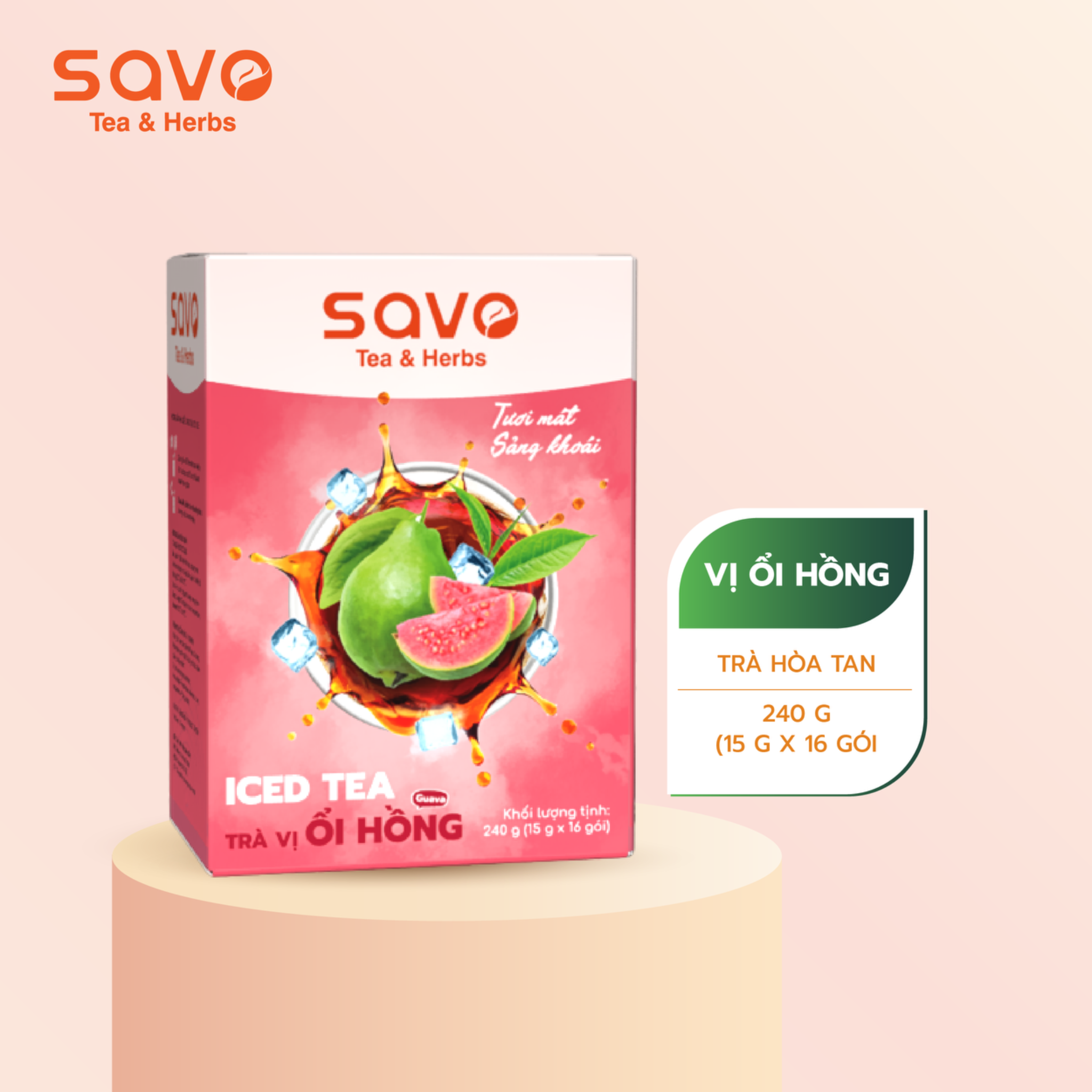  SAVO Ice Tea Ổi Hồng (Hộp 16) 