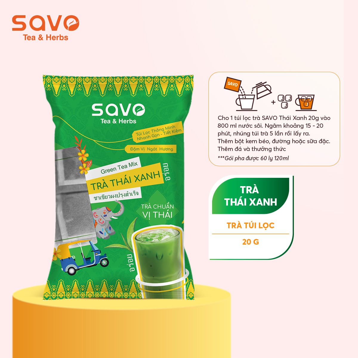  SAVO Thái Xanh Zumbo (15 Gói x 20G) 