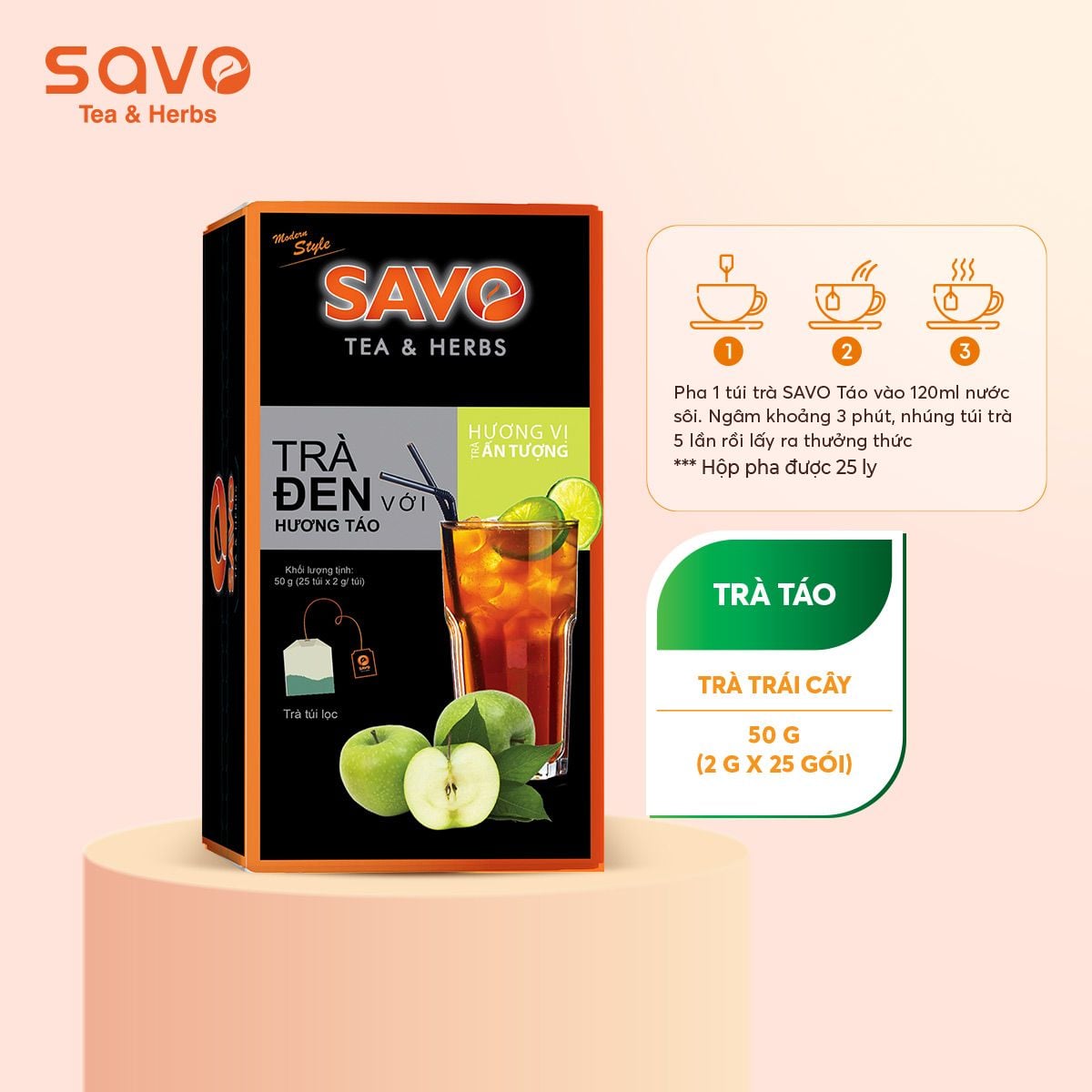  SAVO Táo (Hộp 25) 