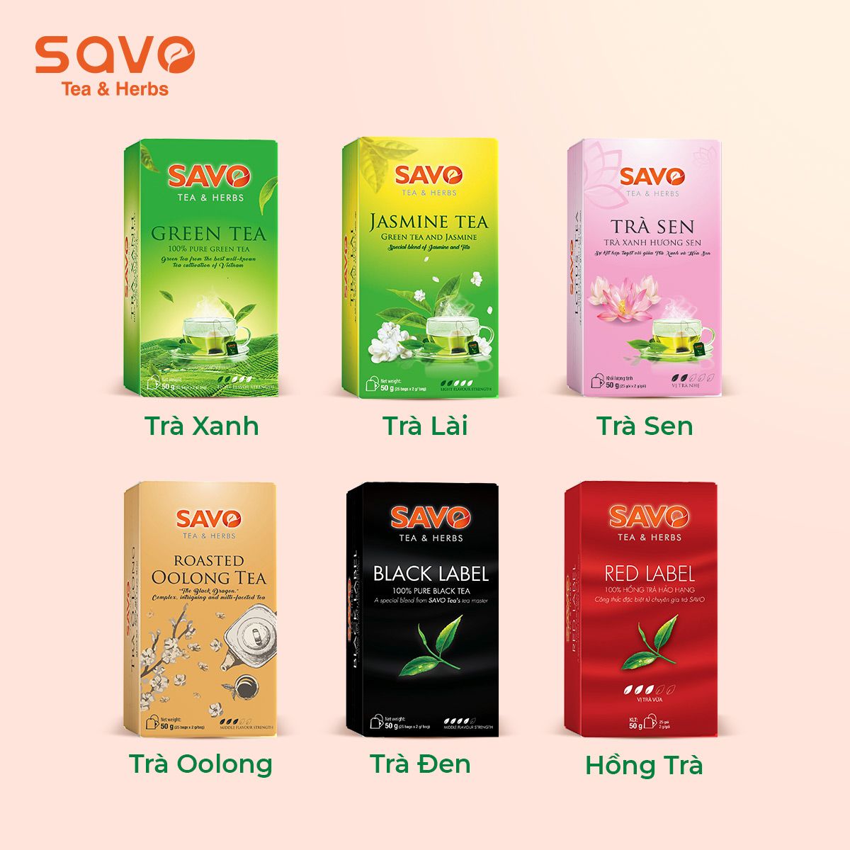  SAVO Trà Xanh (Hộp 25) 