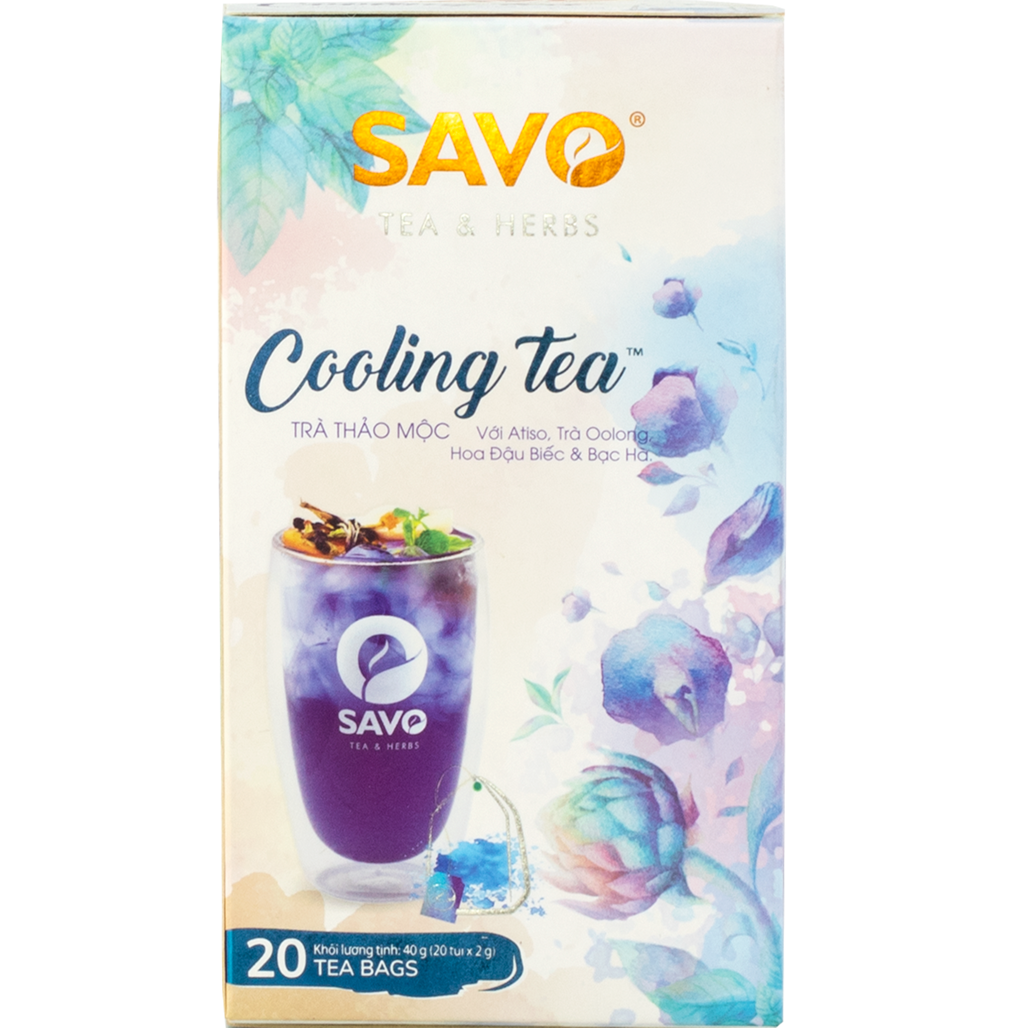  Trà Thảo Mộc Túi Lọc Kép SAVO Cooling (Hộp 20 Gói) 