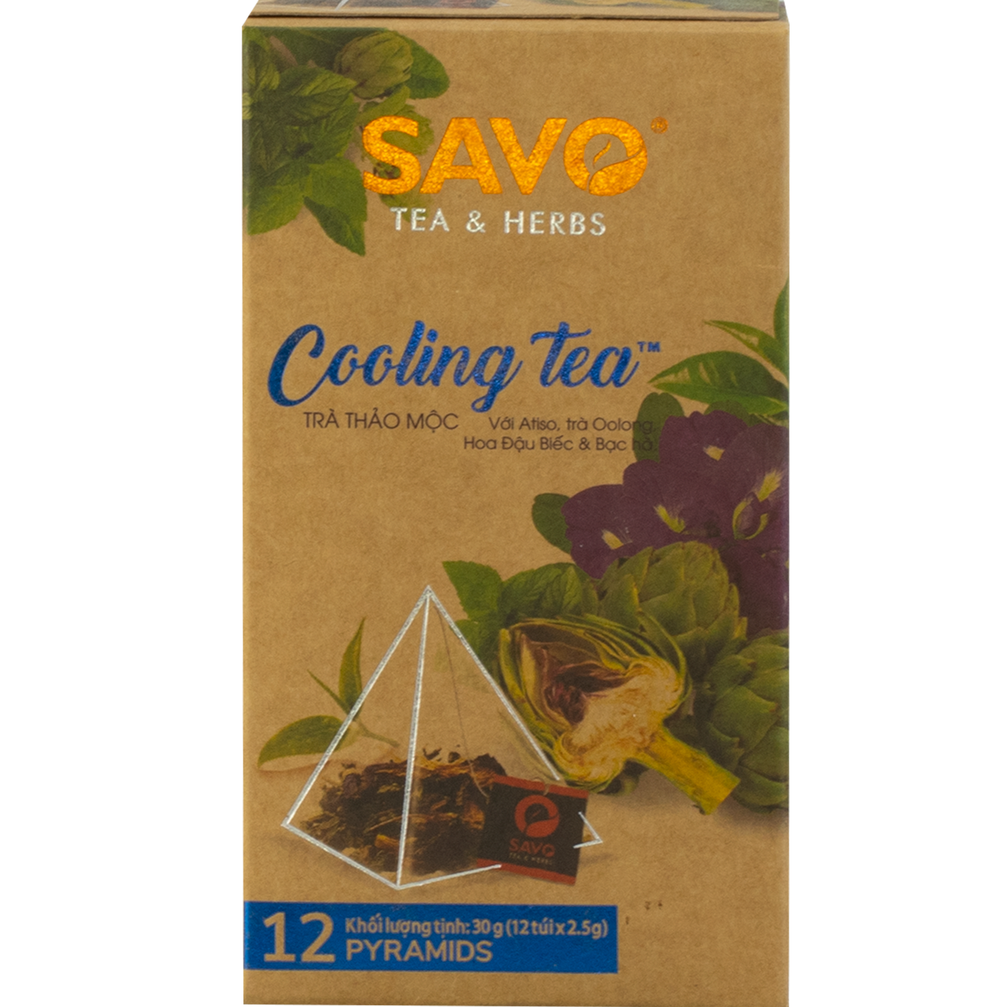  Trà SAVO Cooling - Túi Kim Tự Tháp (Hộp 12) 