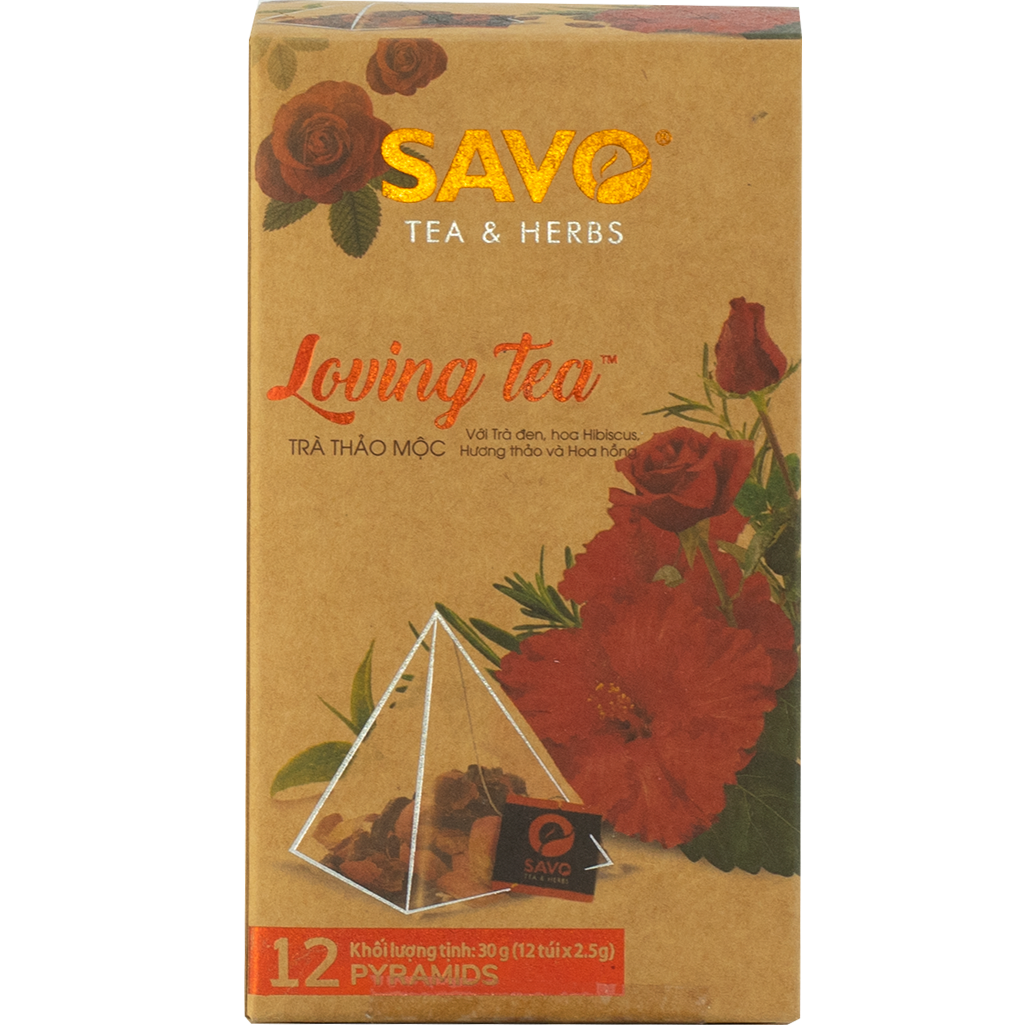  Trà SAVO Loving - Túi Kim Tự Tháp (Hộp 12) 