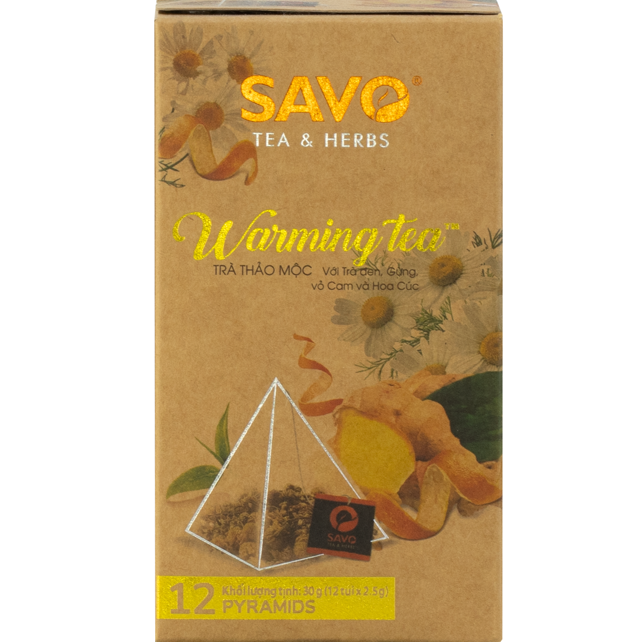  Trà SAVO Warming - Túi Kim Tự Tháp (Hộp 12) 