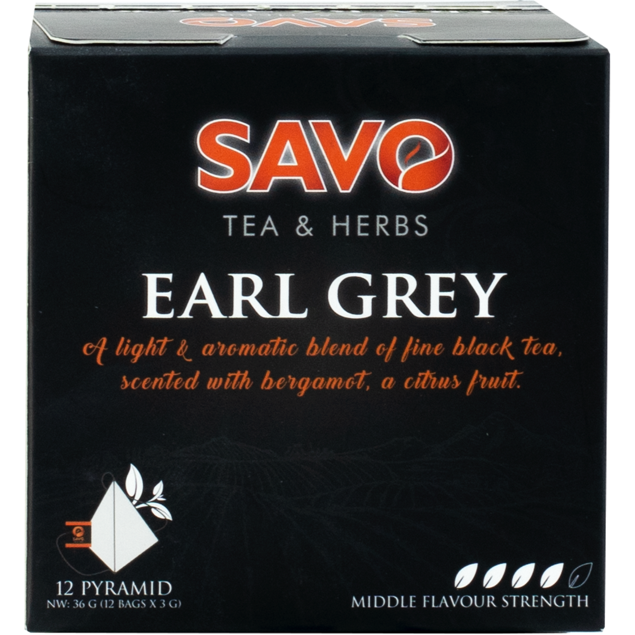  Trà SAVO Bá Tước (Earl Grey Tea) - Hộp 12 Gói 